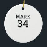 チーム名の追加プレイヤー名の日付スポーツマンヴィンテージ セラミックオーナメント<br><div class="desc">デザイン</div>