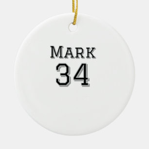 チーム名の追加プレイヤー名の日付スポーツマンヴィンテージ セラミックオーナメント