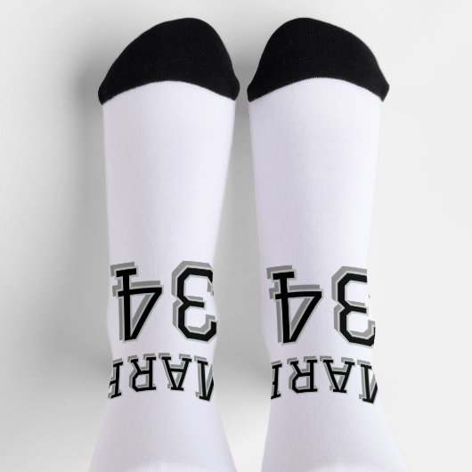 チーム名の追加プレイヤー名の日付スポーツマンヴィンテージ ソックス (上部)