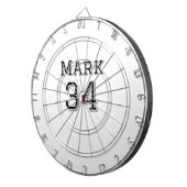 チーム名の追加プレイヤー名の日付スポーツマンヴィンテージ ダーツボード (正面右)