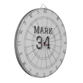 チーム名の追加プレイヤー名の日付スポーツマンヴィンテージ ダーツボード (正面左)