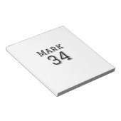 チーム名の追加プレイヤー名の日付スポーツマンヴィンテージ ノートパッド (アングル)