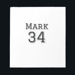 チーム名の追加プレイヤー名の日付スポーツマンヴィンテージ ノートパッド<br><div class="desc">デザイン</div>