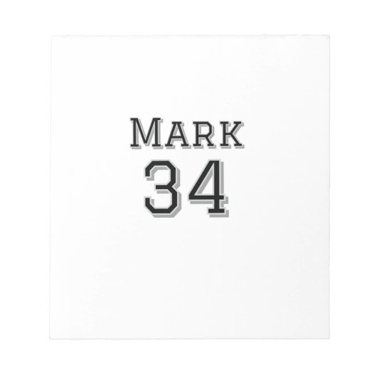 チーム名の追加プレイヤー名の日付スポーツマンヴィンテージ ノートパッド (正面)