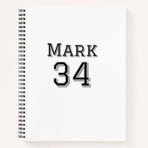 チーム名の追加プレイヤー名の日付スポーツマンヴィンテージ ノートブック