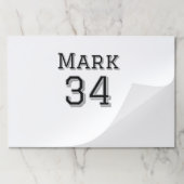 チーム名の追加プレイヤー名の日付スポーツマンヴィンテージ ペーパーパッド (折り畳み)