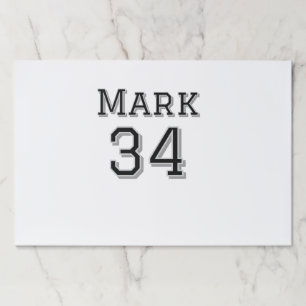 チーム名の追加プレイヤー名の日付スポーツマンヴィンテージ ペーパーパッド