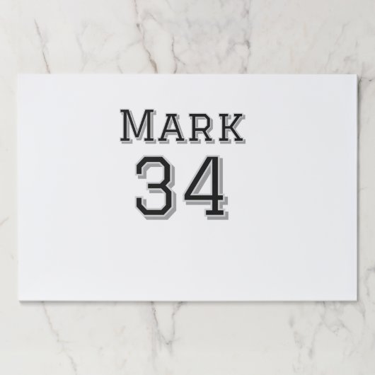 チーム名の追加プレイヤー名の日付スポーツマンヴィンテージ ペーパーパッド (正面)