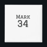 チーム名の追加プレイヤー名の日付スポーツマンヴィンテージ マグネット<br><div class="desc">デザイン</div>