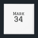 チーム名の追加プレイヤー名の日付スポーツマンヴィンテージ マグネット<br><div class="desc">デザイン</div>