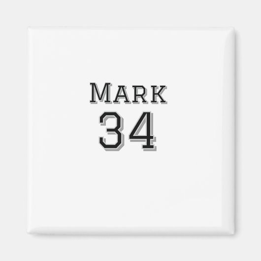 チーム名の追加プレイヤー名の日付スポーツマンヴィンテージ マグネット (正面)