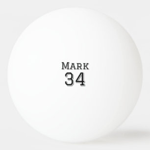 チーム名の追加プレイヤー名の日付スポーツマンヴィンテージ 卓球ボール