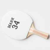 チーム名の追加プレイヤー名の日付スポーツマンヴィンテージ 卓球ラケット (横)