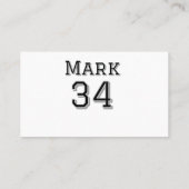 チーム名の追加プレイヤー名の日付スポーツマンヴィンテージ 名刺 (裏面)