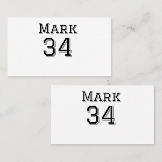 チーム名の追加プレイヤー名の日付スポーツマンヴィンテージ 名刺 (正面/裏面)