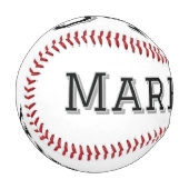 チーム名の追加プレイヤー名の日付スポーツマンヴィンテージ 野球ボール (正面左)