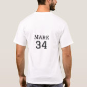 チーム名の追加プレイヤー名の日付スポーツマンヴィンテージ Tシャツ (裏面)