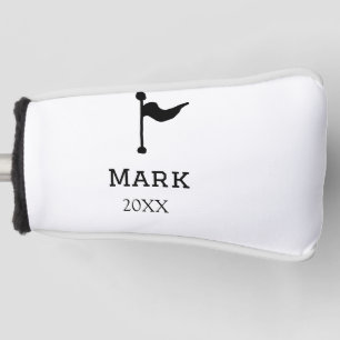 チーム名の追加プレイヤー名の日付スポーツメンフラグ ゴルフヘッドカバー