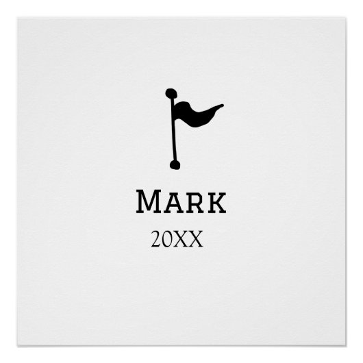 チーム名の追加プレイヤー名の日付スポーツメンフラグ ポスター (正面)