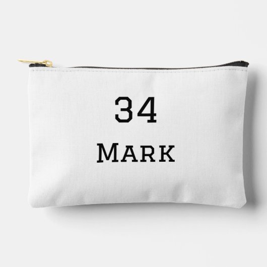 チーム名の追加プレイヤー名の追加スポーツマン アクセサリーポーチ (正面)