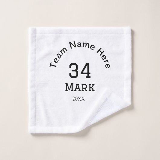 チーム名の追加プレイヤー名の追加スポーツマン ウォッシュタオル (ウォッシュタオル)