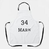 チーム名の追加プレイヤー名の追加スポーツマン エプロン (正面)