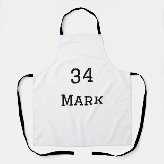 チーム名の追加プレイヤー名の追加スポーツマン エプロン (正面)