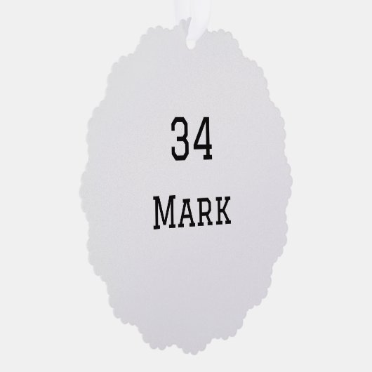 チーム名の追加プレイヤー名の追加スポーツマン オーナメントカード (右)