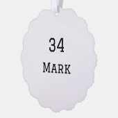 チーム名の追加プレイヤー名の追加スポーツマン オーナメントカード (左)