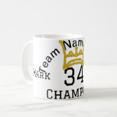 チーム名の追加プレイヤー名の追加スポーツマン コーヒーマグカップ (正面左)
