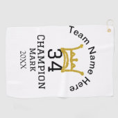 チーム名の追加プレイヤー名の追加スポーツマン ゴルフタオル (横)