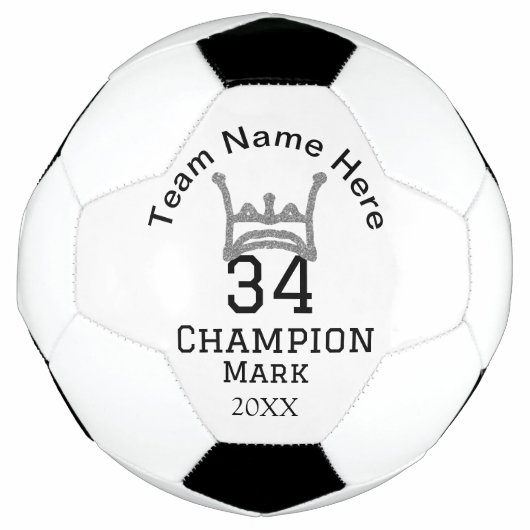 チーム名の追加プレイヤー名の追加スポーツマン サッカーボール (正面)
