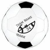 チーム名の追加プレイヤー名の追加スポーツマン サッカーボール (正面)