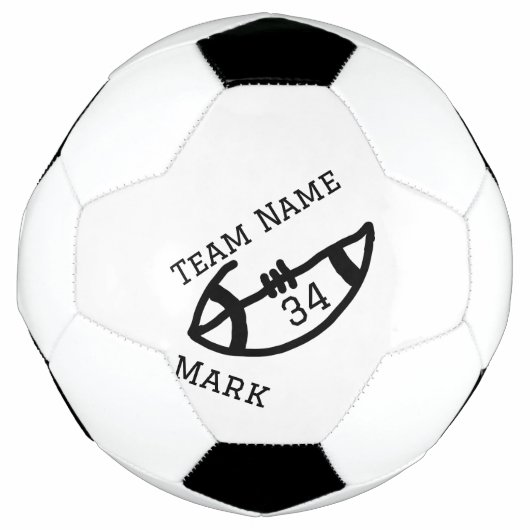 チーム名の追加プレイヤー名の追加スポーツマン サッカーボール (正面)
