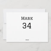 チーム名の追加プレイヤー名の追加スポーツマン シーズンカード (裏面)