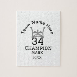 チーム名の追加プレイヤー名の追加スポーツマン ジグソーパズル