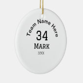 チーム名の追加プレイヤー名の追加スポーツマン セラミックオーナメント (右)