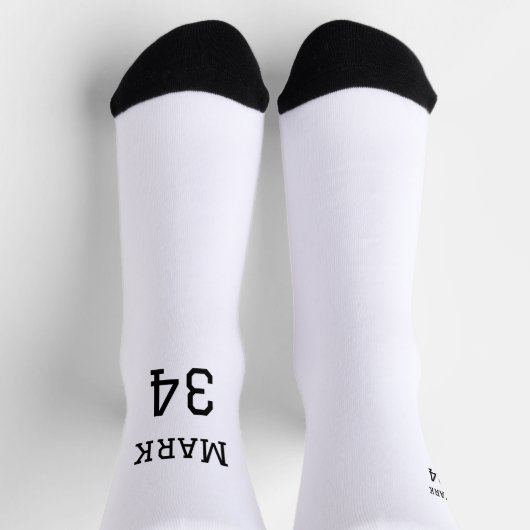 チーム名の追加プレイヤー名の追加スポーツマン ソックス (上部)