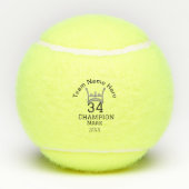 チーム名の追加プレイヤー名の追加スポーツマン テニスボール (裏面)