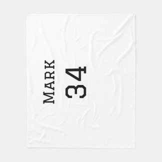 チーム名の追加プレイヤー名の追加スポーツマン フリースブランケット