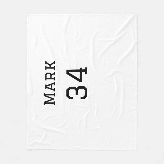 チーム名の追加プレイヤー名の追加スポーツマン フリースブランケット (正面)