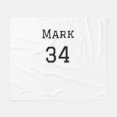 チーム名の追加プレイヤー名の追加スポーツマン フリースブランケット (正面(横))