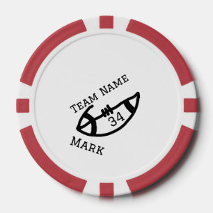 チーム名の追加プレイヤー名の追加スポーツマン ポーカーチップ