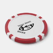 チーム名の追加プレイヤー名の追加スポーツマン ポーカーチップ (シングル)