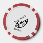 チーム名の追加プレイヤー名の追加スポーツマン ポーカーチップ (裏面)