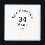 チーム名の追加プレイヤー名の追加スポーツマン マグネット<br><div class="desc">デザイン</div>