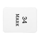 チーム名の追加プレイヤー名の追加スポーツマン マグネット (横)