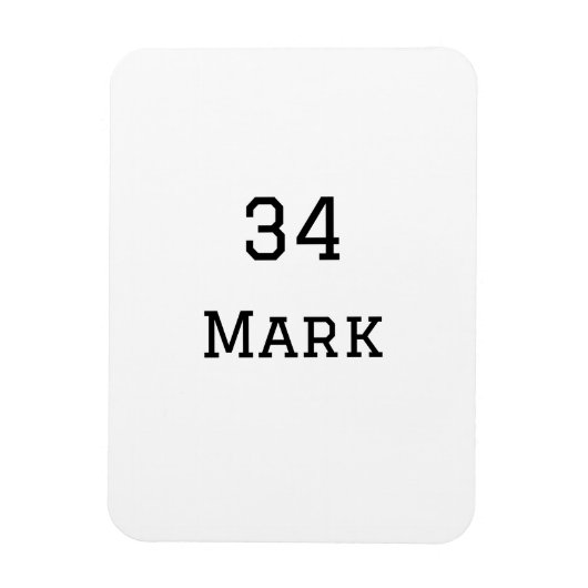 チーム名の追加プレイヤー名の追加スポーツマン マグネット (縦)