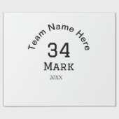 チーム名の追加プレイヤー名の追加スポーツマン ラッピングペーパー (フラット)