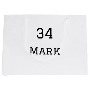 チーム名の追加プレイヤー名の追加スポーツマン ラージペーパーバッグ